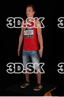0002 Whole body red shirt short jeans  black shoes…